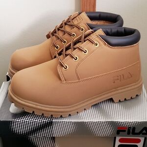 Fila Tan Brown Eye Lace Ankle Boots NWB Size 7.5